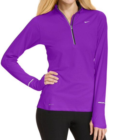 nike purple half zip